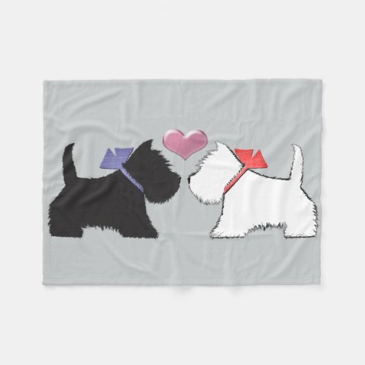 Polaire Westie et couverture d'ouatine d'art de chien de (Devant (Horizontal))