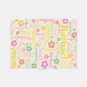 Polaire Yellow rose bleu filles nom Rachael couverture de  (Devant (Horizontal))