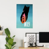 Poland Anti-War Poster Cold War No Nukes Art Print (Bureau à domicile)