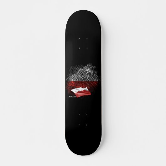 Poland flag skateboard (Voorkant)