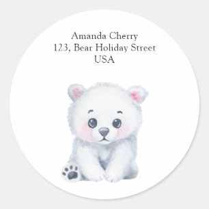 Polar baby beer - verzendlabel ronde sticker