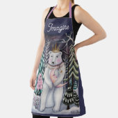 Polar Bear and Moon Winter Whimsical Art Schort (Insitu)