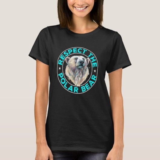 Polar Bear Animals Respect the Polar Bear T-shirt (Voorkant)