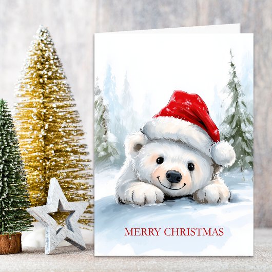 Polar Bear Christmas Feestdagen Kaart