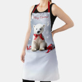 Polar Bear Christmas Holiday Apron Schort (Insitu)