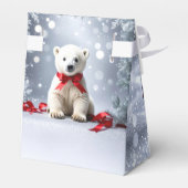 Polar Bear Christmas Holiday Gift Box Bedankdoosjes (Achterkant)