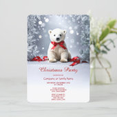 Polar Bear Christmas Holiday Party Invitation (Debout devant)