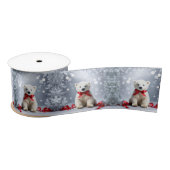 Polar Bear Christmas Satin Ribbon Lint (Spoel)