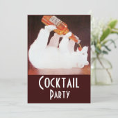 POLAR BEAR COCKTAIL PARTY ,wit bruin rood Kaart (Staand voorkant)