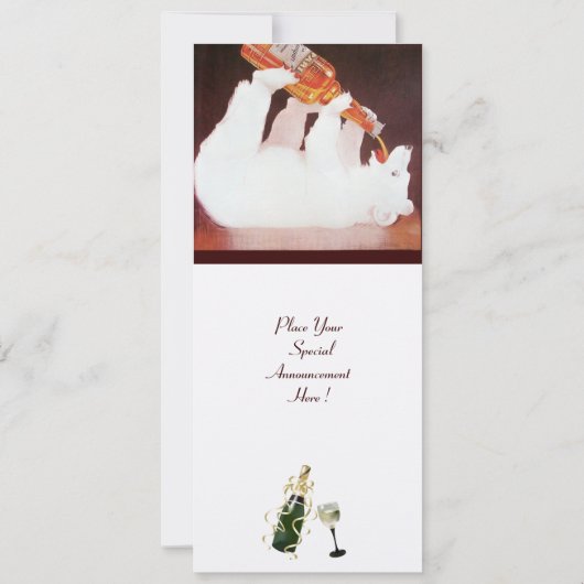 POLAR BEAR COCKTAIL PARTY ,wit bruin rood Kaart (Achterkant)