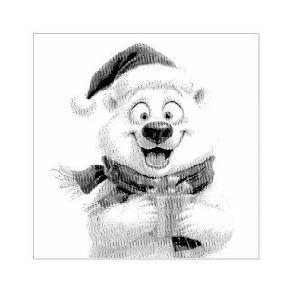 Polar Bear Cute Christmas Gift Rubberstempel