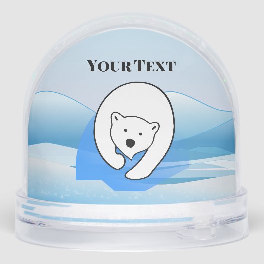 Polar Bear Design Snow Globe (Arrière)