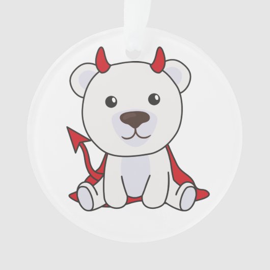Polar Bear Halloween Cute Devil Kids (devant)