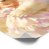 Polar Bear Hug with Baby Girl Nursery Wall Poster (Coin)