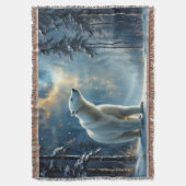 Polar bear magic in the snow deken (Voorkant Verticaal)