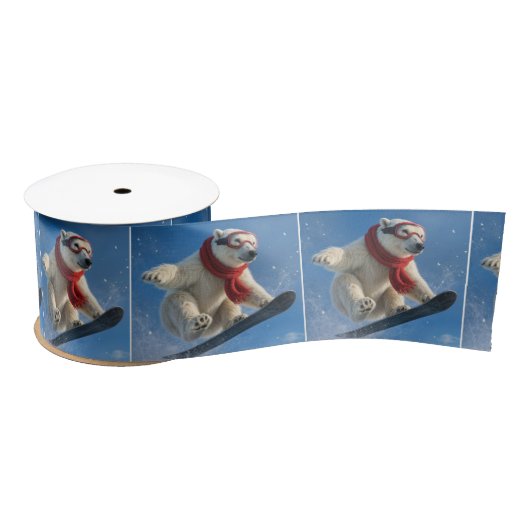 Polar Bear Mid-air on a Snowboard Lint (Spoel)