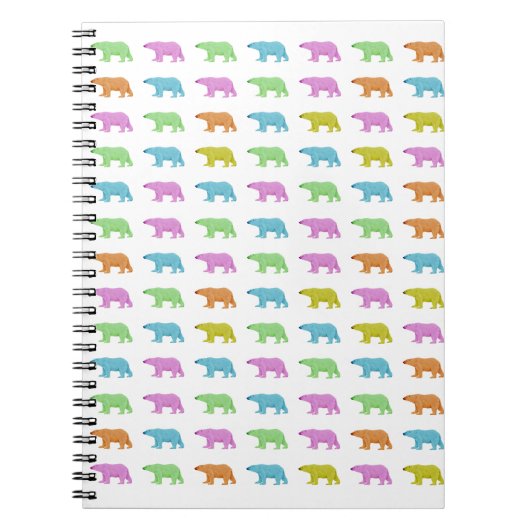 Polar Bear Pattern Notitieboek (Voorkant)