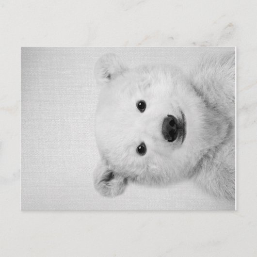 Polar-bear, Polar-bear Canvas Gift for Her  Aankondigingskaart (Voorkant)