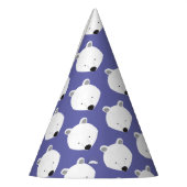 Polar Bear Purple Animal Feesthoedjes (Links)