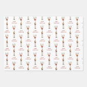 Polar Bear Santa and Reindeer Christmas Inpakpapier Vel (Voorkant 2)