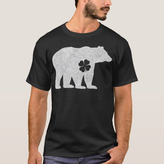 Polar Bear Shamrock Green St. Patrick's Irish Men T-shirt (Voorkant)