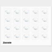 Polar Bear small square stickers sheet (Feuille)