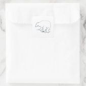 Polar Bear small square stickers sheet (Tas)