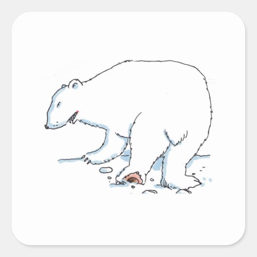 Polar Bear small square stickers sheet (Devant)