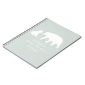 Polar Bear Snow Boy Mama Baby shower livre d'hôte (Côté gauche)