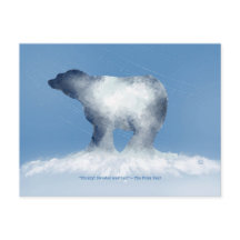 Polar Bear Sweater Weather Postcard