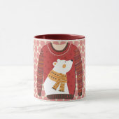 Polar Bear Ugly Sweater Art Mug Cup (Centre)