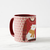 Polar Bear Ugly Sweater Art Mug Cup (Devant gauche)