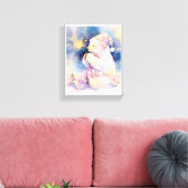 Polar Bear Whimsical Watercolor Nursery Canvas  (Insitu (Woonkamer))
