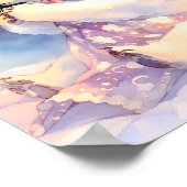 Polar Bear Whimsical Watercolor Nursery Poster (Coin)