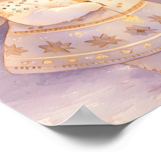 Polar Bear Winter Magic | Whimsical Nursery Art Poster (Hoek)