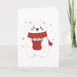 Polar Bear with Cocoa  Kaart