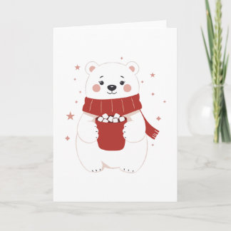 Polar Bear with Cocoa  Kaart