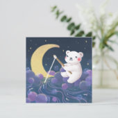 Polar Bear's Dream Fantasy Illustration Bedankkaart (Staand voorkant)