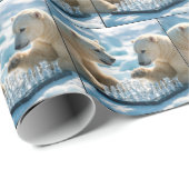 Polar Bears Playing Chess Cadeaupapier (Rol Hoek)