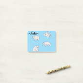 Polar Bears Post-it® Notes (Op bureau)