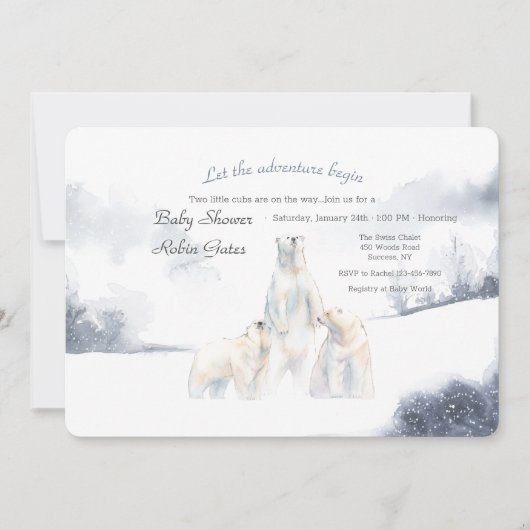 Polar Bears Uitnodiging (Voorkant)