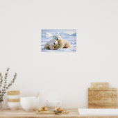 Polar Beer Animal Natuur Wildlife Affection Caring Poster (Keuken)