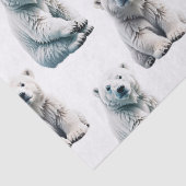 Polar Beer Animal Pattern Design Tissuepapier (Detail)