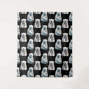 Polar Beer Animal Pattern Design Wandkleed