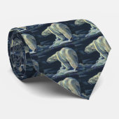  Polar Beer, Arctic Marine Life Animals Stropdas (Opgerold)