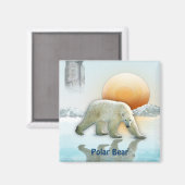 Polar Beer Arctic Wildlife Art Magnet Magneet (Voorkant / Achterkant)