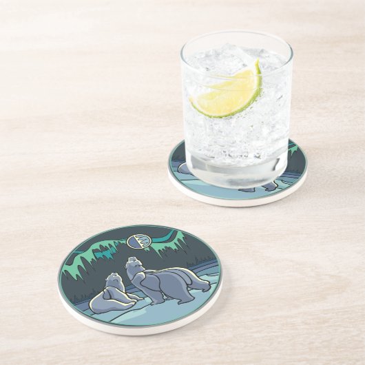 Polar Beer Art geeft innerlijke Onderzetters van w (Zijkant)