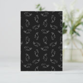 Polar Beer Art Print Pattern Polar Beren Black Bedankkaart (Staand voorkant)