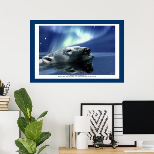 POLAR BEER & AURORA Art Poster (Thuiskantoor)