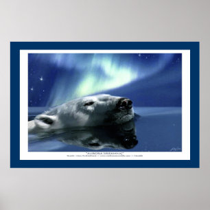 POLAR BEER & AURORA Art Poster